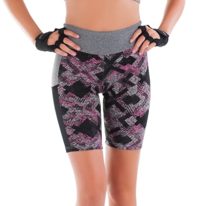 Bermuda de Academia com Bolso Fitness Cós Médio | Carol 1552 Bermuda de Academia com Bolso Fitness Cós Médio | Carol 1552