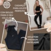 Calça Jogger Feminina Preta com Bolso Moletom Melhor Tecido