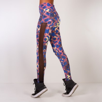 Calça Legging Colorida com Telinha na Lateral | Nude1808