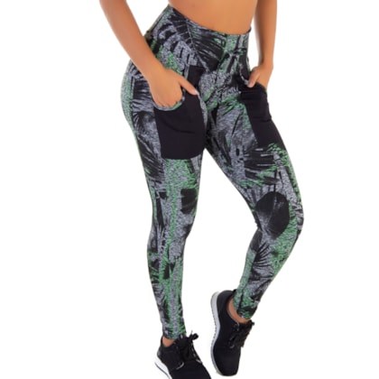 Calça Legging Com Bolso Para  Celular | Green Forest 6021