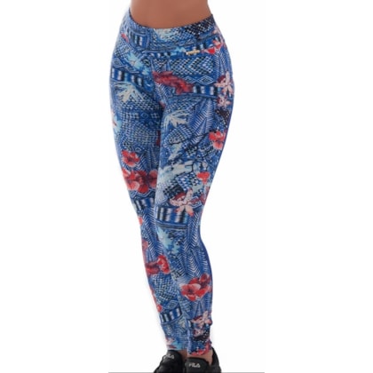 Calça Legging Fitness estampada com bumbum cor lisa | lCarioca