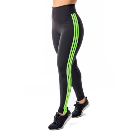 Calça Legging Listras Laterais Cós Duplo | Selena 1825 Calça Legging Listras Laterais Cós Duplo | Selena 1825