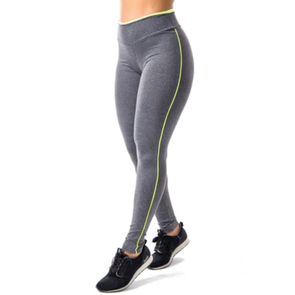 Calça Legging Mescla com Listra Fina | 2239