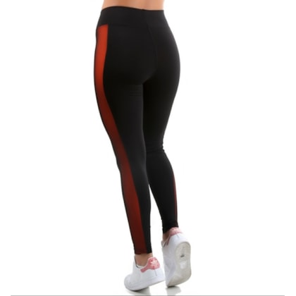 Calça Legging Nude Fluor com Telinha na Lateral e Cós Médio |1401 Calça Legging Nude Fluor com Telinha na Lateral e Cós Médio |1401