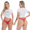 Calcinha Premium Fio Sem Elástico no bumbum em Poliamida | Marju 8071