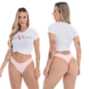 Calcinha Premium Fio Sem Elástico no bumbum em Poliamida | Marju 8071