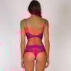 Conjunto Bojo Cropped Strappy Bra Drapeado e Caleçon em Renda | 1460