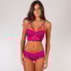 Conjunto Bojo Cropped Strappy Bra Drapeado e Caleçon em Renda | 1460
