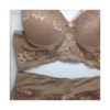 Conjunto Bojo Cropped Strappy Bra Drapeado e Caleçon em Renda | 1460