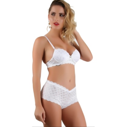 Conjunto Bojo e Caleçon em Renda | Biju Conjunto Bojo e Caleçon em Renda | Biju