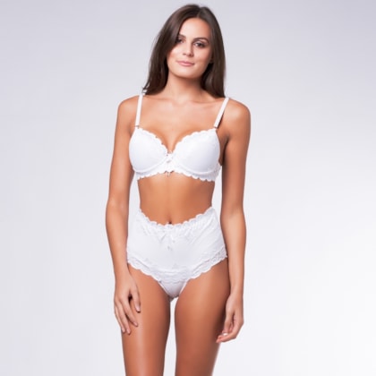 Conjunto com Calcinha Alta e Bojo Renda | 1274 Conjunto com Calcinha Alta e Bojo Renda | 1274