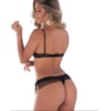 Conjunto de Lingerie em renda - Bojo com Enchimento, calcinha babadinho | Shirley