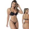 Conjunto de Lingerie Sensual Com bojo e Tanga Fio | Sandra