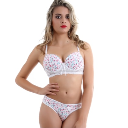 Conjunto Estampadinho com renda | Chimena Conjunto Estampadinho com renda | Chimena