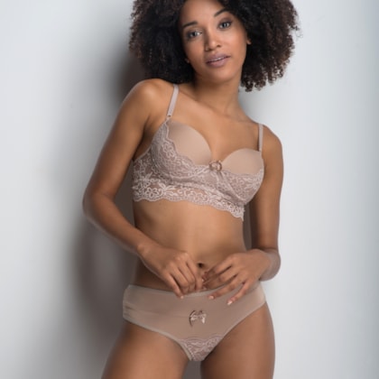 Conjunto Lingerie Cropped em Poliamida | Ester 20005 Conjunto Lingerie Cropped em Poliamida | Ester 20005