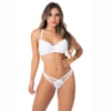 Conjunto Strappy Bra uma Tira e Calcinha com Transparência | Lavinia 1314