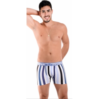 Cueca Boxer em Microfibra Listrada e elástico largo 35mm | 701 Cueca Boxer em Microfibra Listrada e elástico largo 35mm | 701