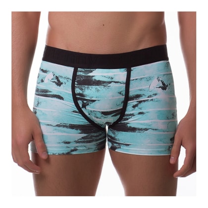 Cueca Boxer Especial com Vivo e Estampada | 26502 Cueca Boxer Especial com Vivo e Estampada | 26502