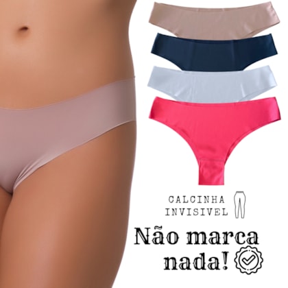 Kit 10 Calcinhas Invisiveis sem Costura Tanga Invisivel 5209 Kit 10 Calcinhas Invisiveis sem Costura Tanga Invisivel 5209