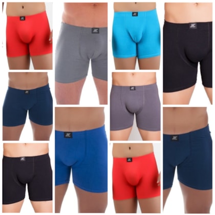 Kit 10 Cueca Boxer de Algodão Lisa no Atacado | Totter 8047 Kit 10 Cueca Boxer de Algodão Lisa no Atacado | Totter 8047