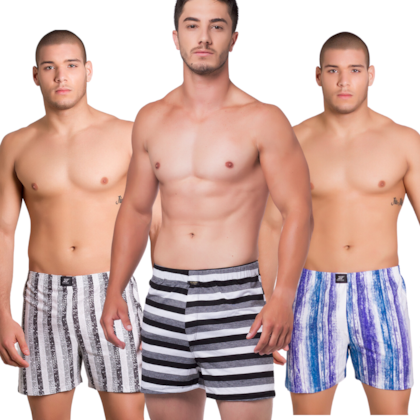 Kit 3 Cuecas Samba Canção Algodão Cotton | Totter 8042 Kit 3 Cuecas Samba Canção Algodão Cotton | Totter 8042
