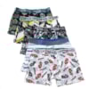 Kit 5 Cuecas Infantil Box Microfibra Cuequinha Boxer 8050