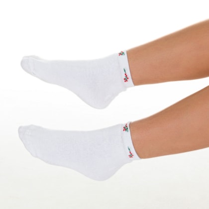 Kit 6 Meias Femininas Soquete Curta | Totter 8084 Kit 6 Meias Femininas Soquete Curta | Totter 8084