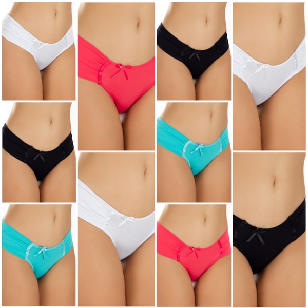 Kit c/ 10 Calcinhas Lateral Larga Microfibra | t493