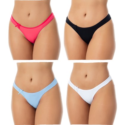Kit com 4 calcinhas Fio com Pingente no Bumbum | Andreza 235 Kit com 4 calcinhas Fio com Pingente no Bumbum | Andreza 235