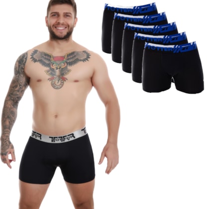 Kit com 5 Cuecas Boxer Em Microfibra Especial | Kit Totter 8039 Kit com 5 Cuecas Boxer Em Microfibra Especial | Kit Totter 8039