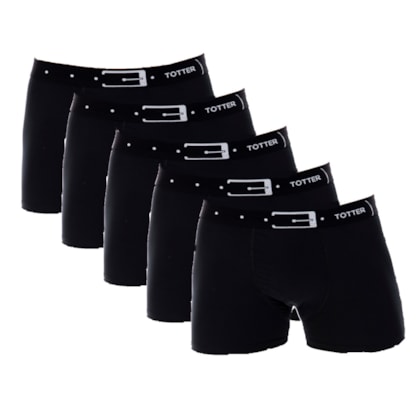 Kit com 5 Cuecas Boxer em Microfibra | Totter Kit 8041