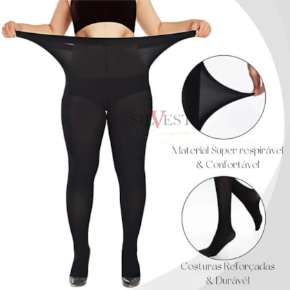 Meia Calça Grossa Fio 80 Preta Com Pezinho Frio Inverno Meia Calça Grossa Fio 80 Preta Com Pezinho Frio Inverno
