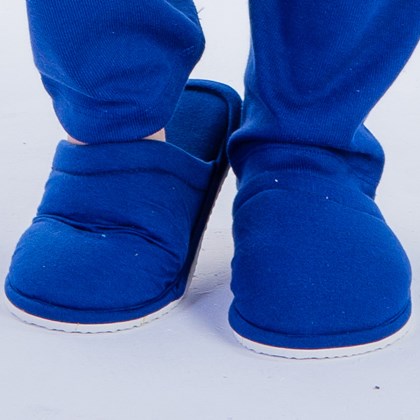 Pantufa Adulto Canelada Azul Marinho | 18206