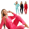 Pijama Confortavel Longo em Malha Suave Lisa | Feminino 177