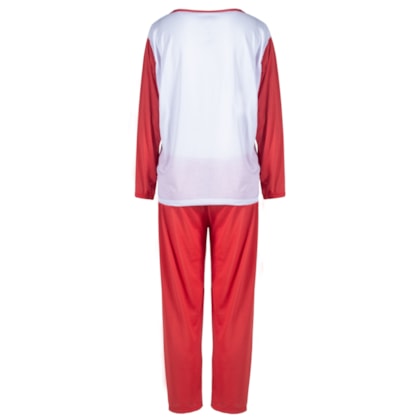 Pijama da Minnie Vermelho Feminino Longo de Inverno Malha