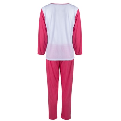 Pijama das Meninas Super Poderosas Pink Feminino Longo de Inverno Malha Pijama das Meninas Super Poderosas Pink Feminino Longo de Inverno Malha