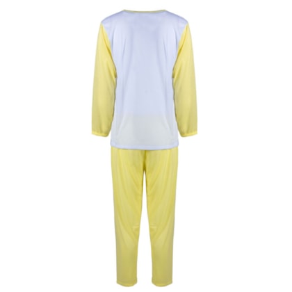 Pijama do Mickey Amarelo Feminino Longo de Inverno Malha Pijama do Mickey Amarelo Feminino Longo de Inverno Malha