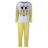 Pijama do Mickey Amarelo Feminino Longo de Inverno Malha