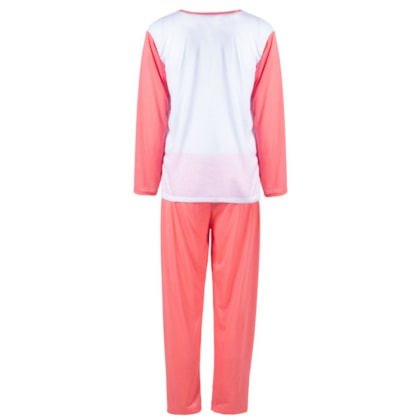 Pijama do Pernalonga Salmão Feminino Longo de Inverno Malha Pijama do Pernalonga Salmão Feminino Longo de Inverno Malha