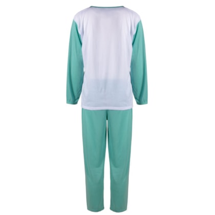 Pijama do Scooby-Doo Verde Feminino Longo de Inverno Malha Pijama do Scooby-Doo Verde Feminino Longo de Inverno Malha