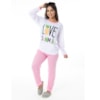 Pijama Manga Longa Feminino em Malha Suave PV | 159
