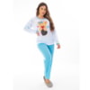 Pijama Manga Longa Feminino em Malha Suave PV | 159