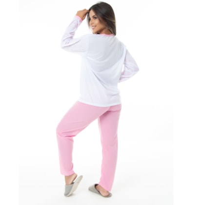 Pijama Manga Longa Feminino em Malha Suave PV | 159 Pijama Manga Longa Feminino em Malha Suave PV | 159