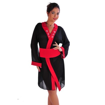 Robe Fantasia Oriental Bordada Robe Fantasia Oriental Bordada