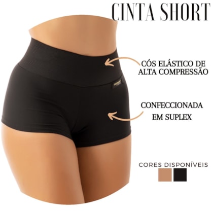 Short Cinta Modeladora Alta Compressão Suplex | 10004
