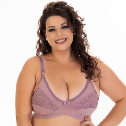 Soutien de Algodão Plus Size sem Bojo Sustentação | Rita 4405