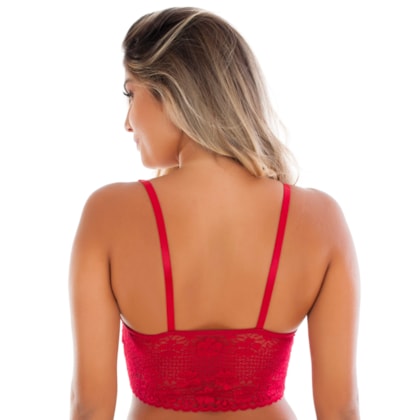 Sutiã Corpete Em Renda Transparente Sem Bojo  | 4132 Sutiã Corpete Em Renda Transparente Sem Bojo  | 4132