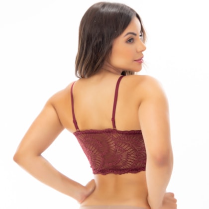 Sutiã Cropped Strappy Bra Duas Tiras Com Renda | Eva 1415 Sutiã Cropped Strappy Bra Duas Tiras Com Renda | Eva 1415