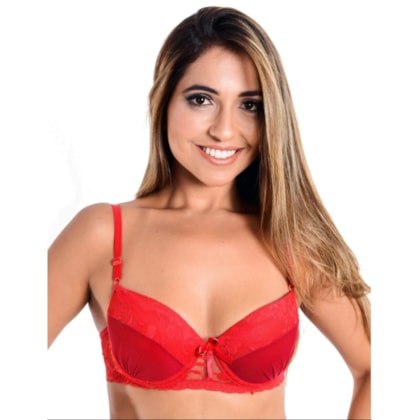 Sutiã em renda com tule 6060 Sutiã em renda com tule 6060