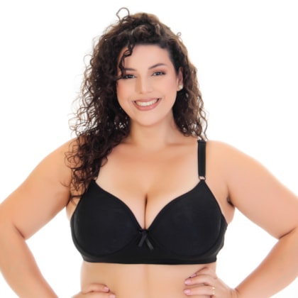 Sutiã Plus Size Básico Reforçado com Renda | Lara 720